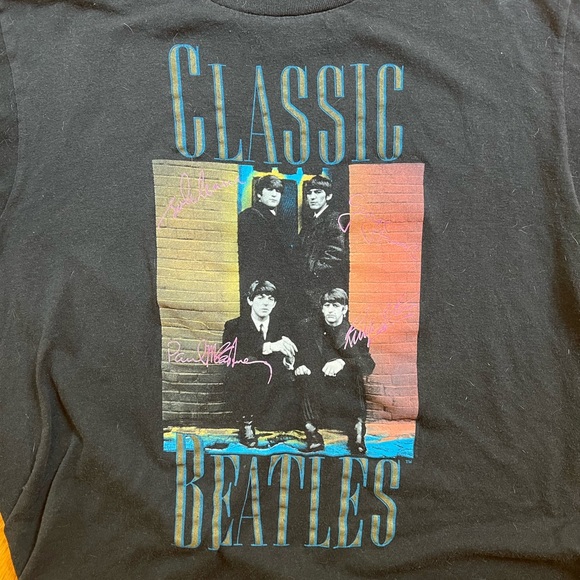 Vintage 80s Classic Beatles Shirt size Large (42-44) - Picture 2 of 4